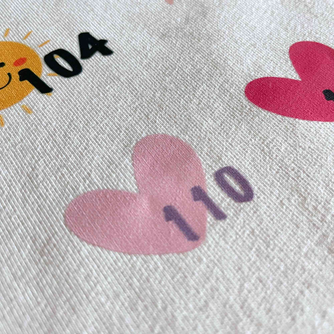 Candy Pink Hearts Maatlabels