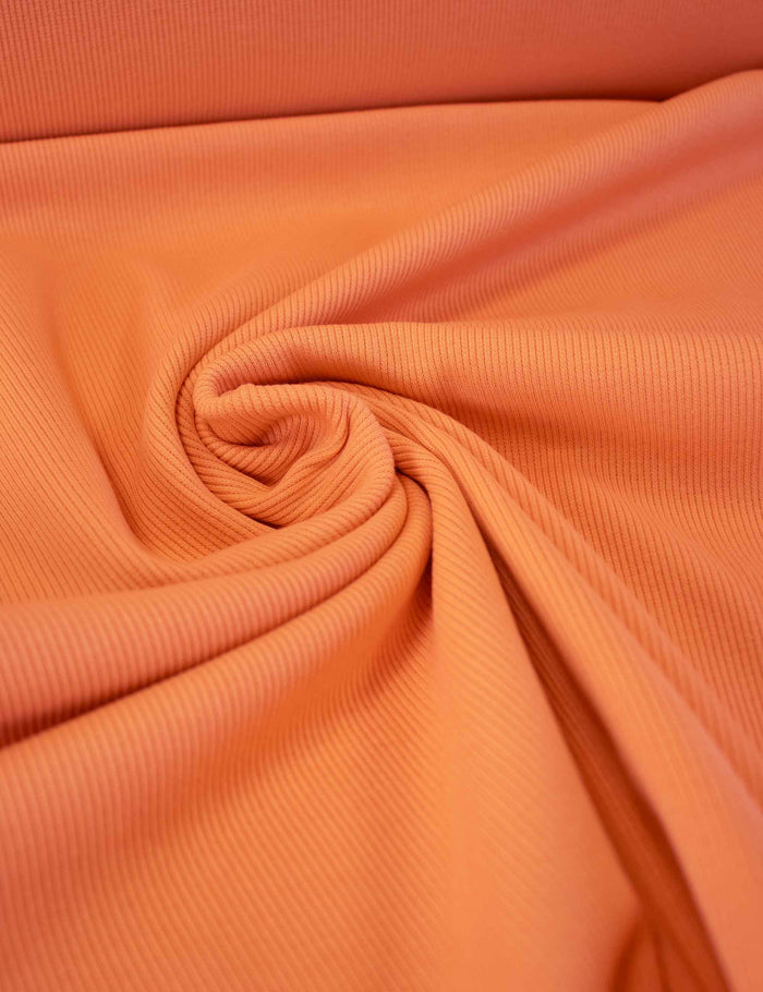 Bittersweet Orange Rib Cuffing fabric