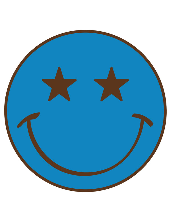 Smiley Blue – Strijktransfer