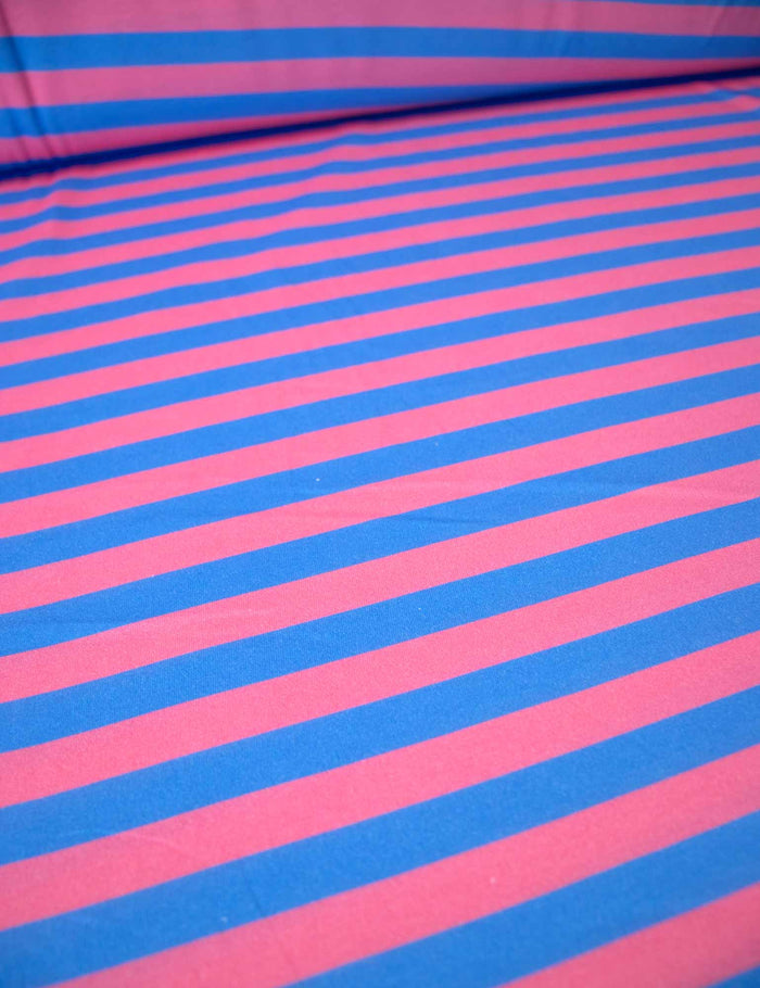 Coral Stripe | 100% cotton jersey | 170 cm wide