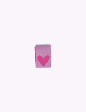 Double Heart Pink | Woven sew-in label