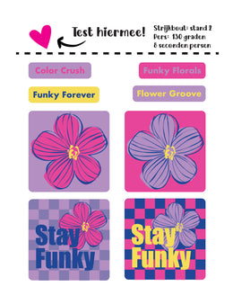 Funky Floral Lilalicious Strijklabels – Strijktransfers