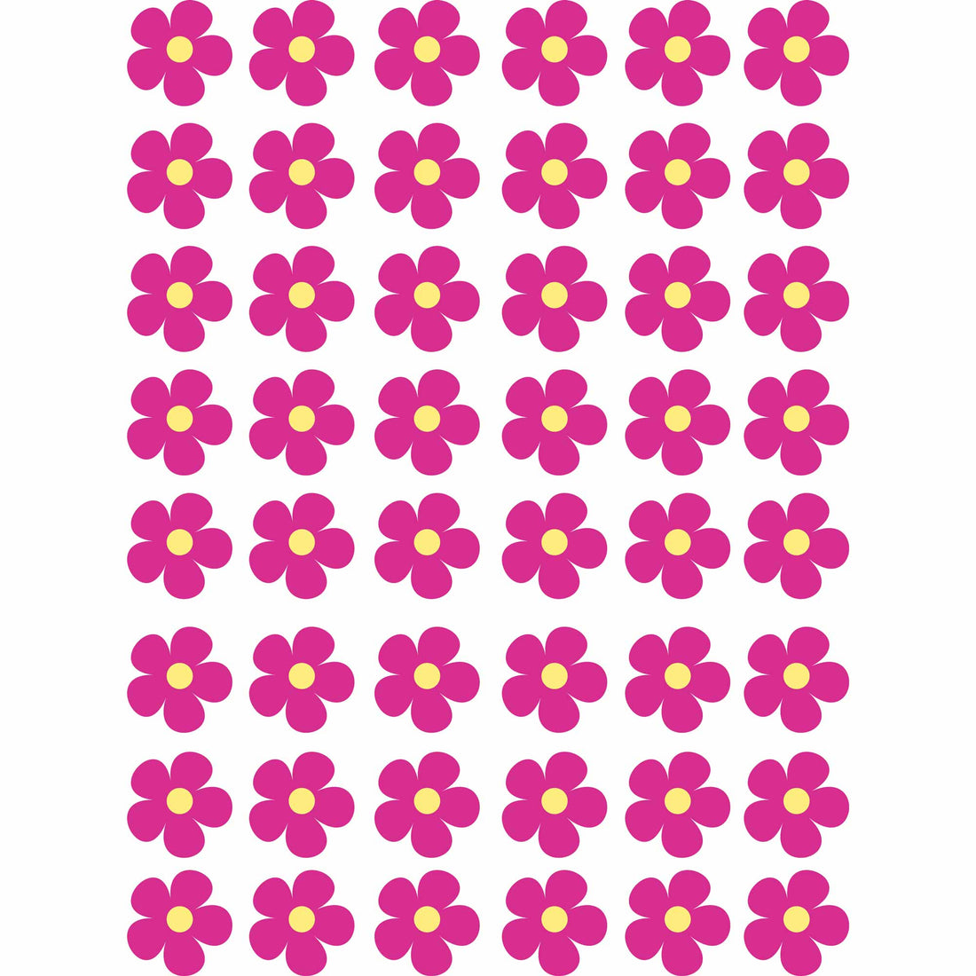 Kleine bloemen Hot Pink – All-over transfervel