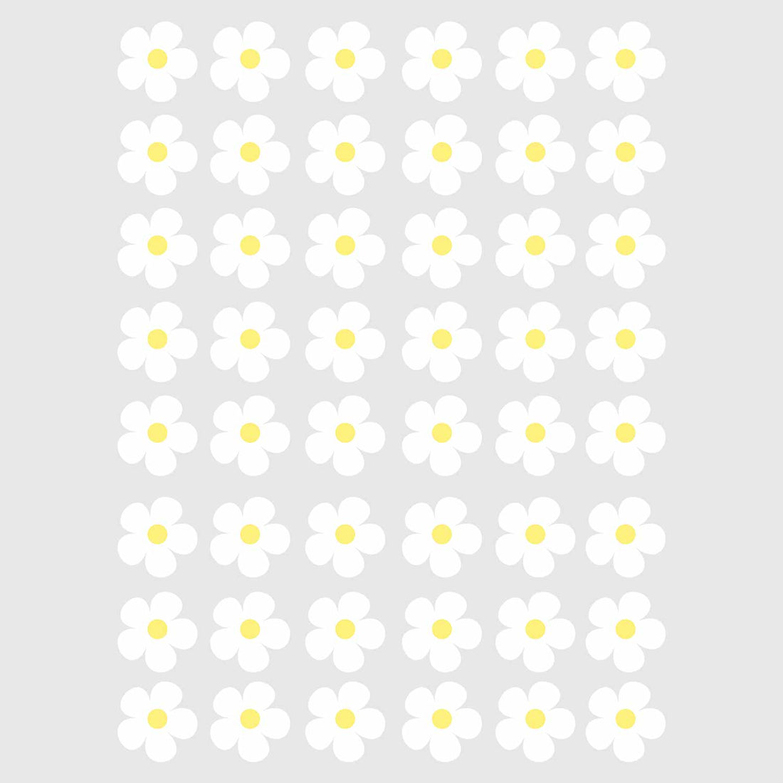 Kleine bloemen Wit – All-over transfervel