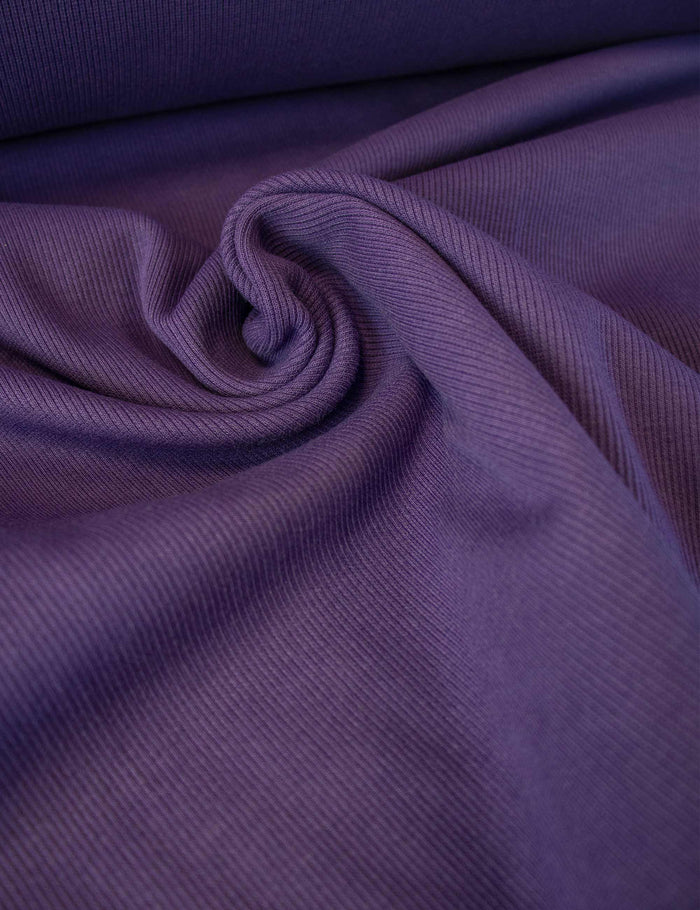 Midnight Plum | 2×1 ribbing | 125 cm wide