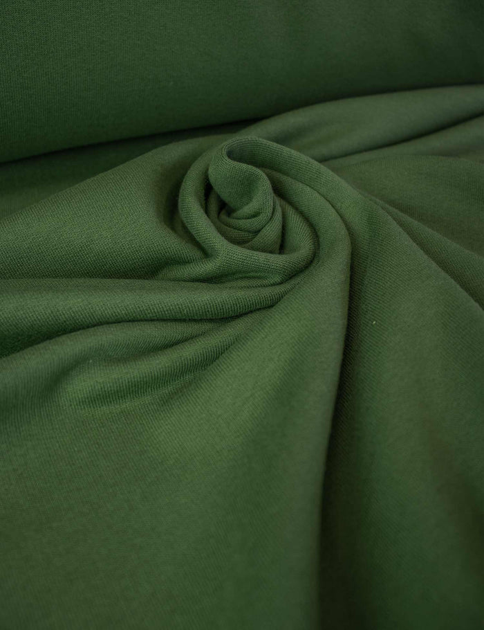 Moss Green | 100% cotton French Terry | 180 cm wide