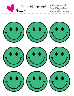 Smiley Apple Pop Green – Strijklabels