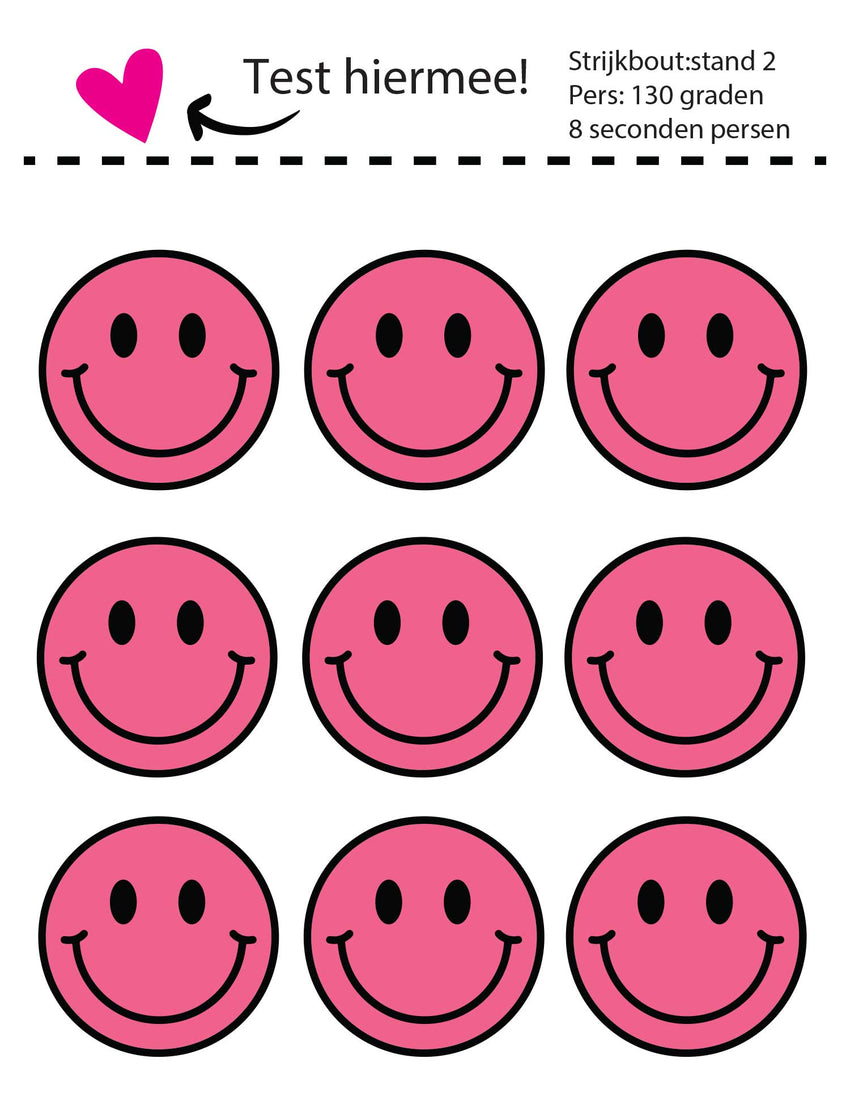 Smiley Coral Crush – Strijklabels