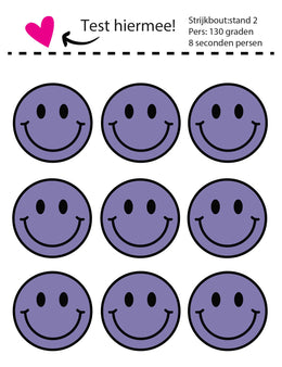 Smiley Lavender Purple – Strijklabels