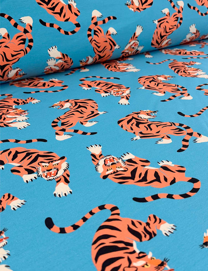 Tiger Voltage Blue French Terry