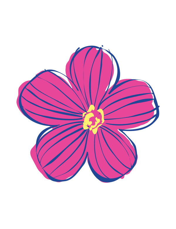 Funky Florals Pink Punch – Strijktransfer