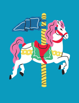 Blue Flag Rider - Carousel Clash – Strijktransfer