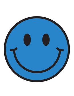 Bold Blue Smiley – Strijktransfers