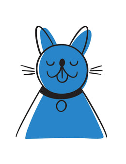 Dog Bold Blue – Strijktransfer