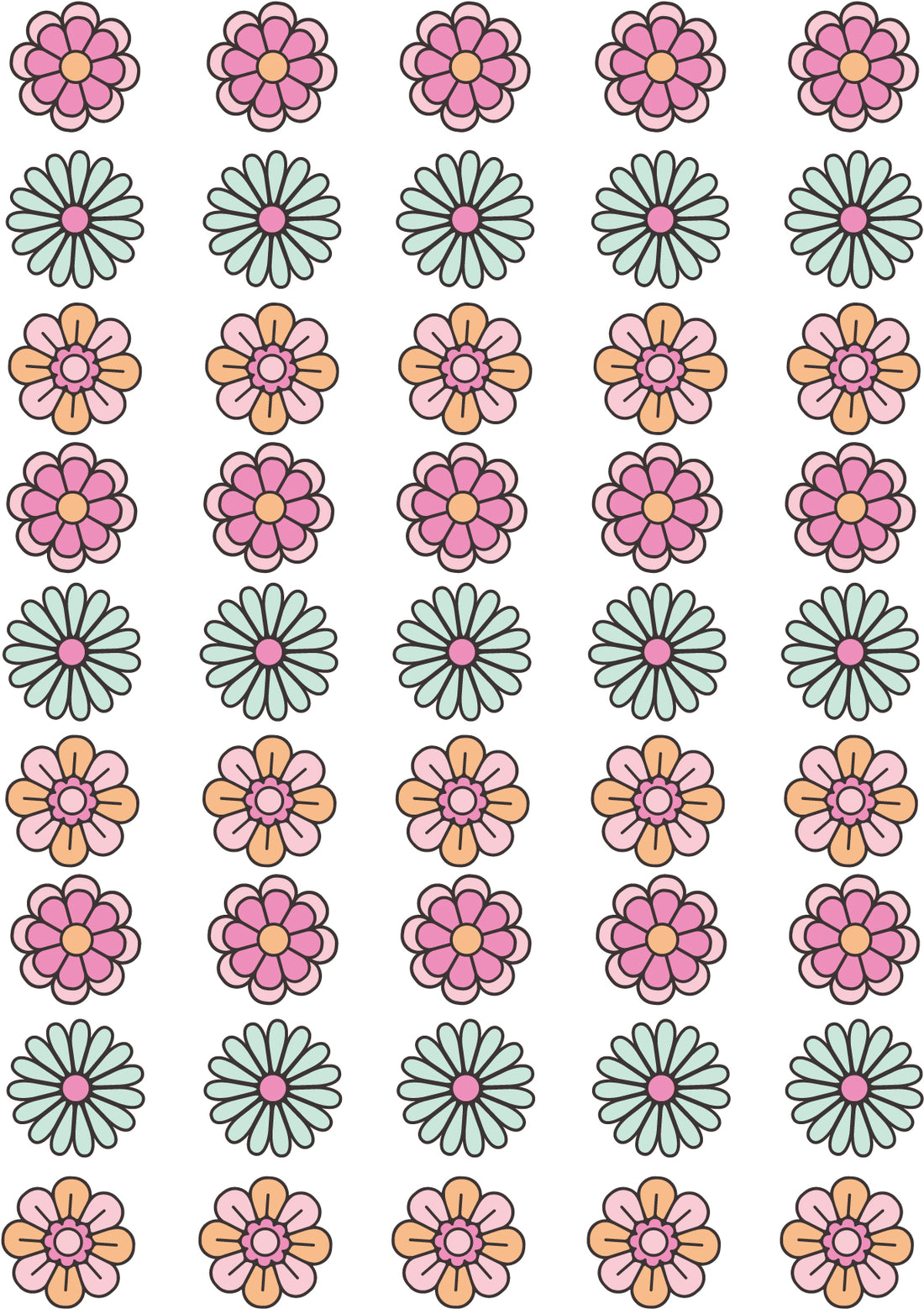 Western Flowers – All-over transfervel