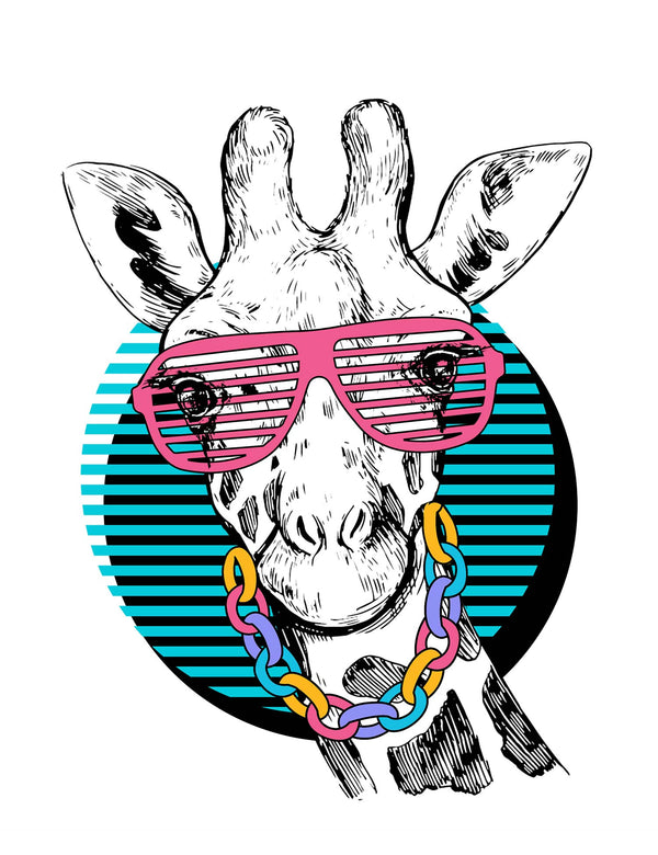 Giraffe - 90's Animals – Strijktransfers