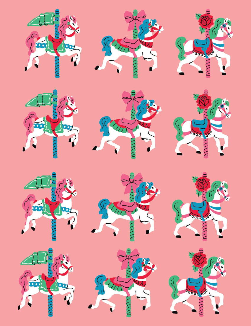Horse Pink - Carousel Clash – All-over transfervel