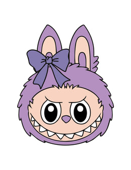 Labubu Head Lilalicious – Strijktransfer