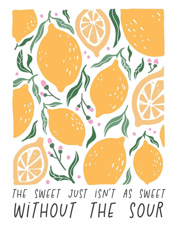 Lemons - Floral – Strijktransfer