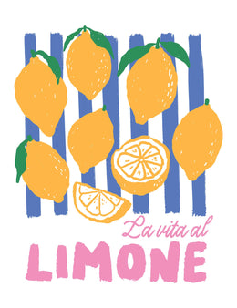 La vita al Limone - Hand Drawn – Strijktransfer