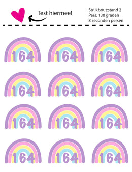 Pastel Regenboog Maatlabels