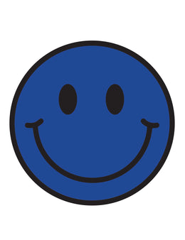 Royal Blue Smiley – Strijktransfers
