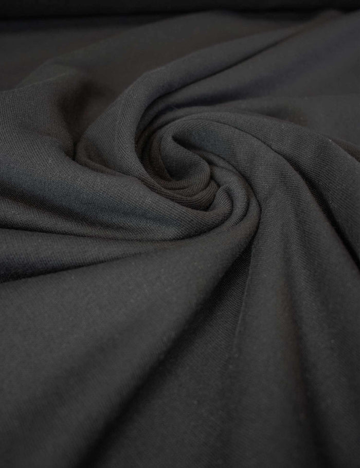Static Black | 100% cotton French Terry | 180 cm wide