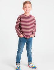 Berry Stripe | 100% cotton jersey | 170 cm wide