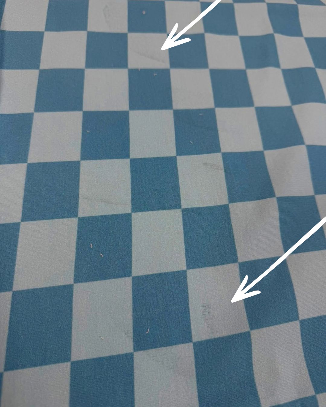 40cm Voltage Blue Checker French Terry | Rebel Rescue