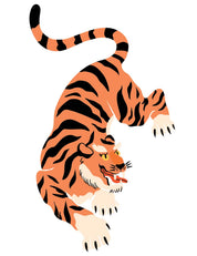 Orange Tiger Pounce - Carousel Clash – Strijktransfer