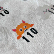 Oranje Monster Maatlabels