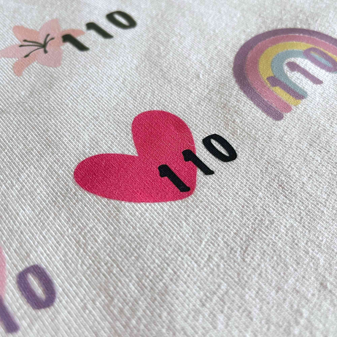 Hot Pink Hearts Maatlabels