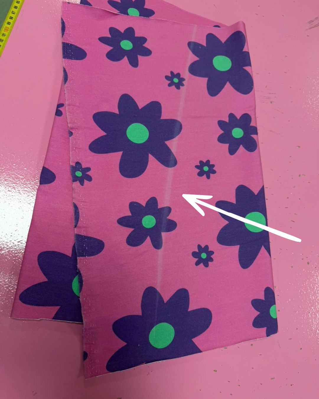 50cm Color Clash Pink Punch French Terry | Rebel Rescue