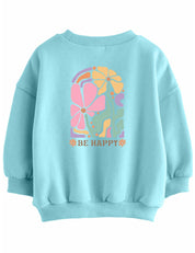 Be Happy - Abstract Flower – Strijktransfer
