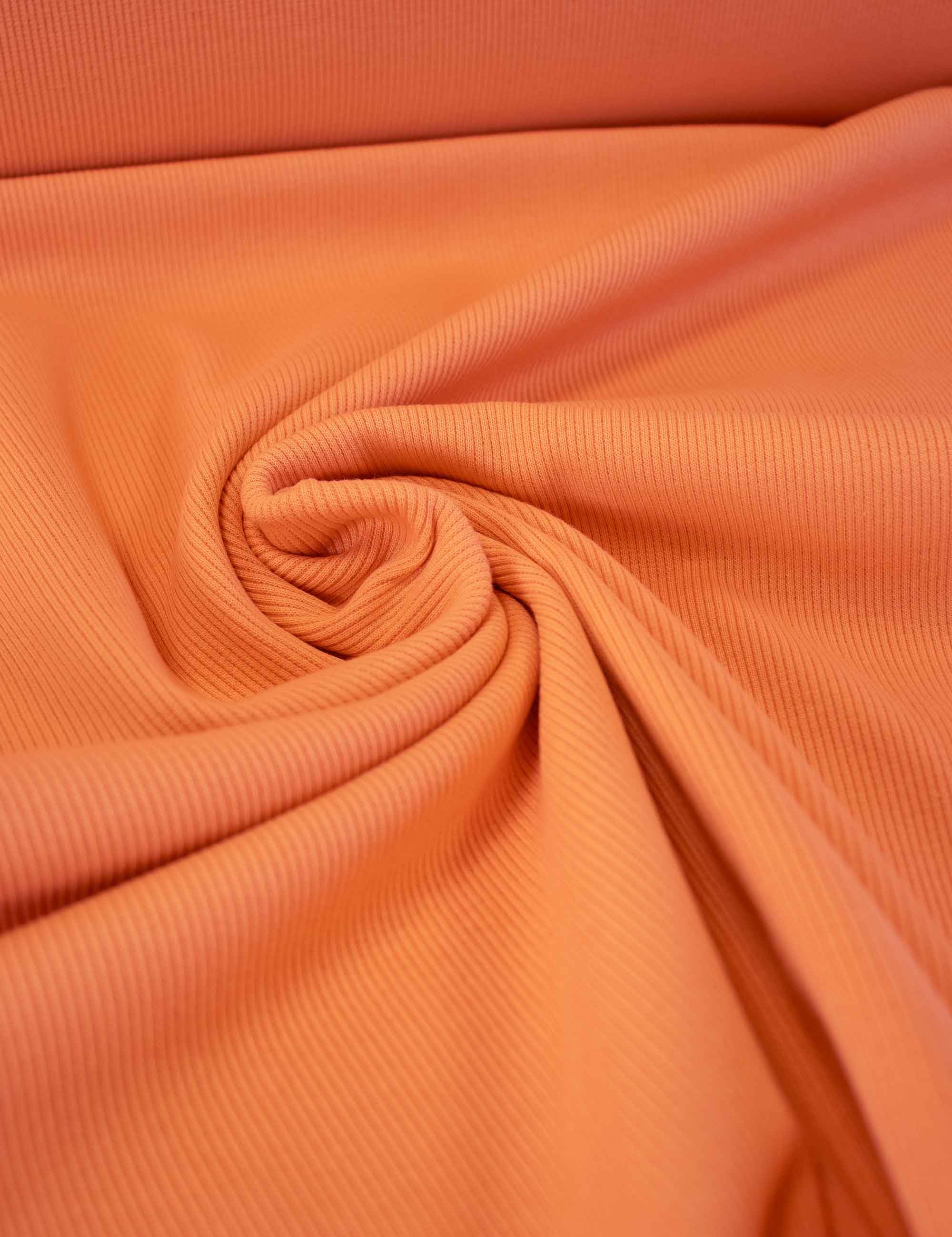 Bittersweet Orange | 2×1 ribbing | 125 cm wide