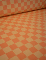 Bittersweet Orange Check | French Terry | 170 cm wide