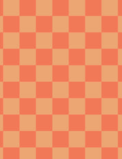 Bittersweet Orange Check – French Terry stof – 170 cm breed