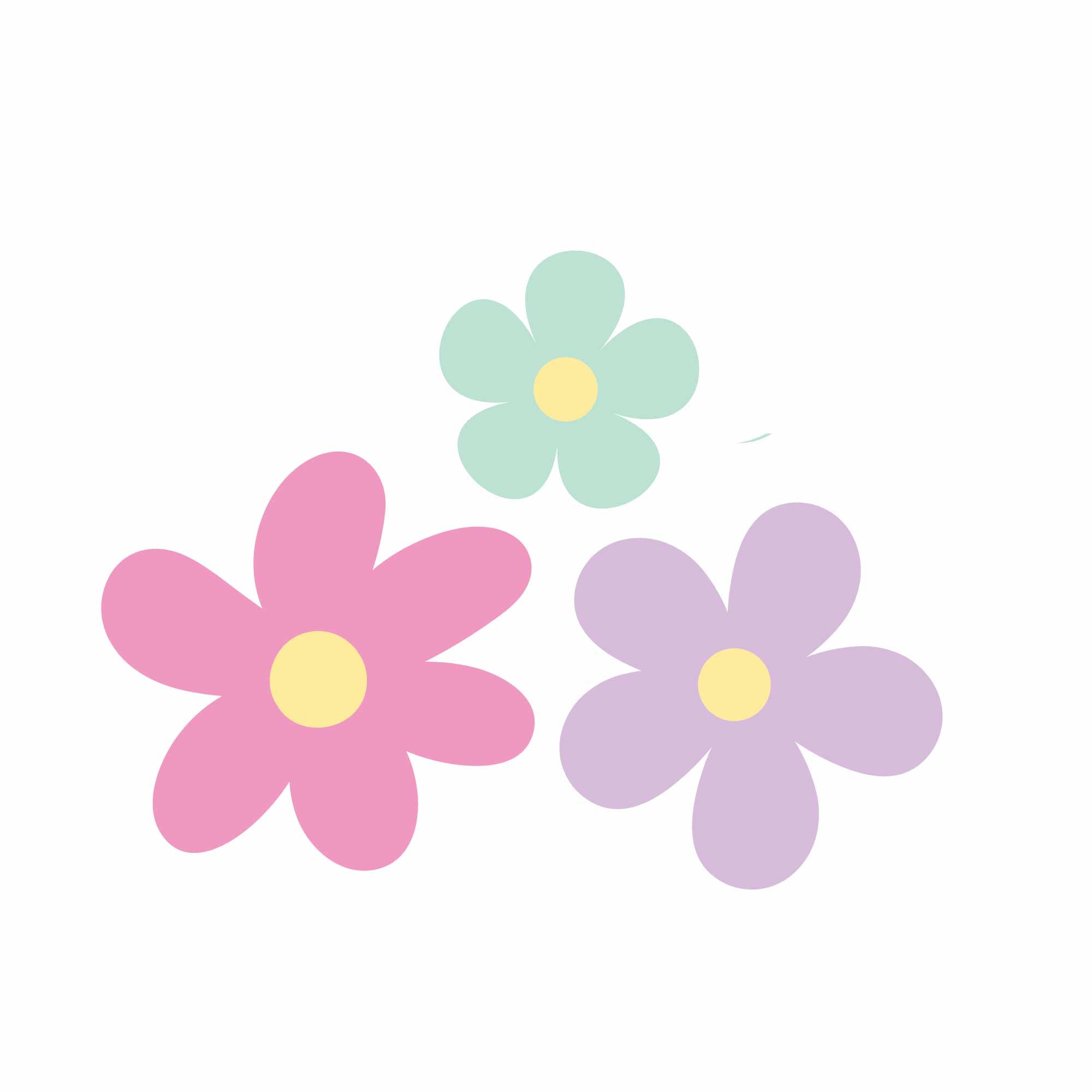 Pastel Bloemen – All-over transfervel
