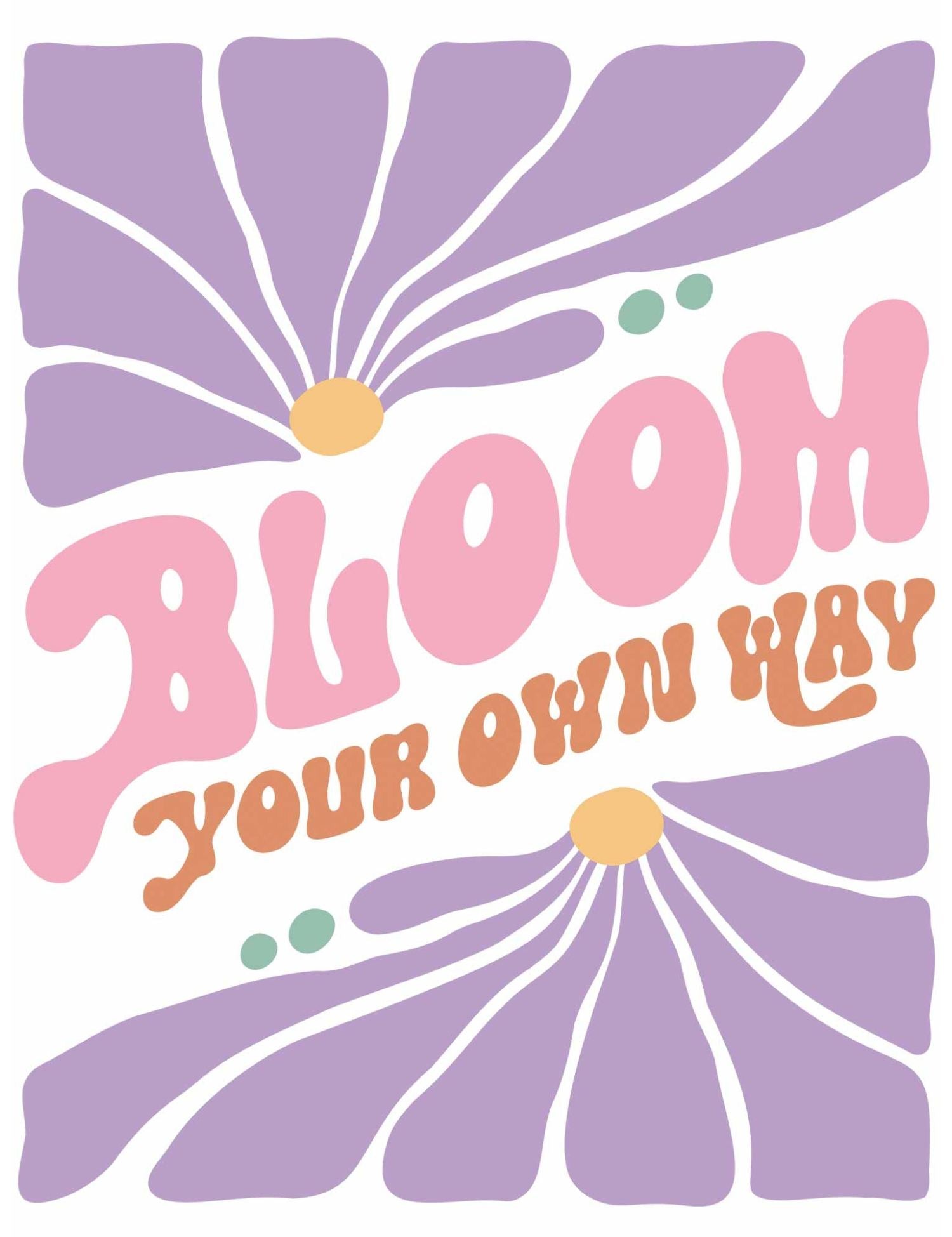 Bloom Your Own Way - Abstract Flower – Strijktransfer