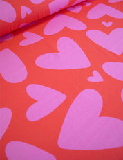 Bold Hearts (B-keuze) - Red | Jersey | 170 cm wide