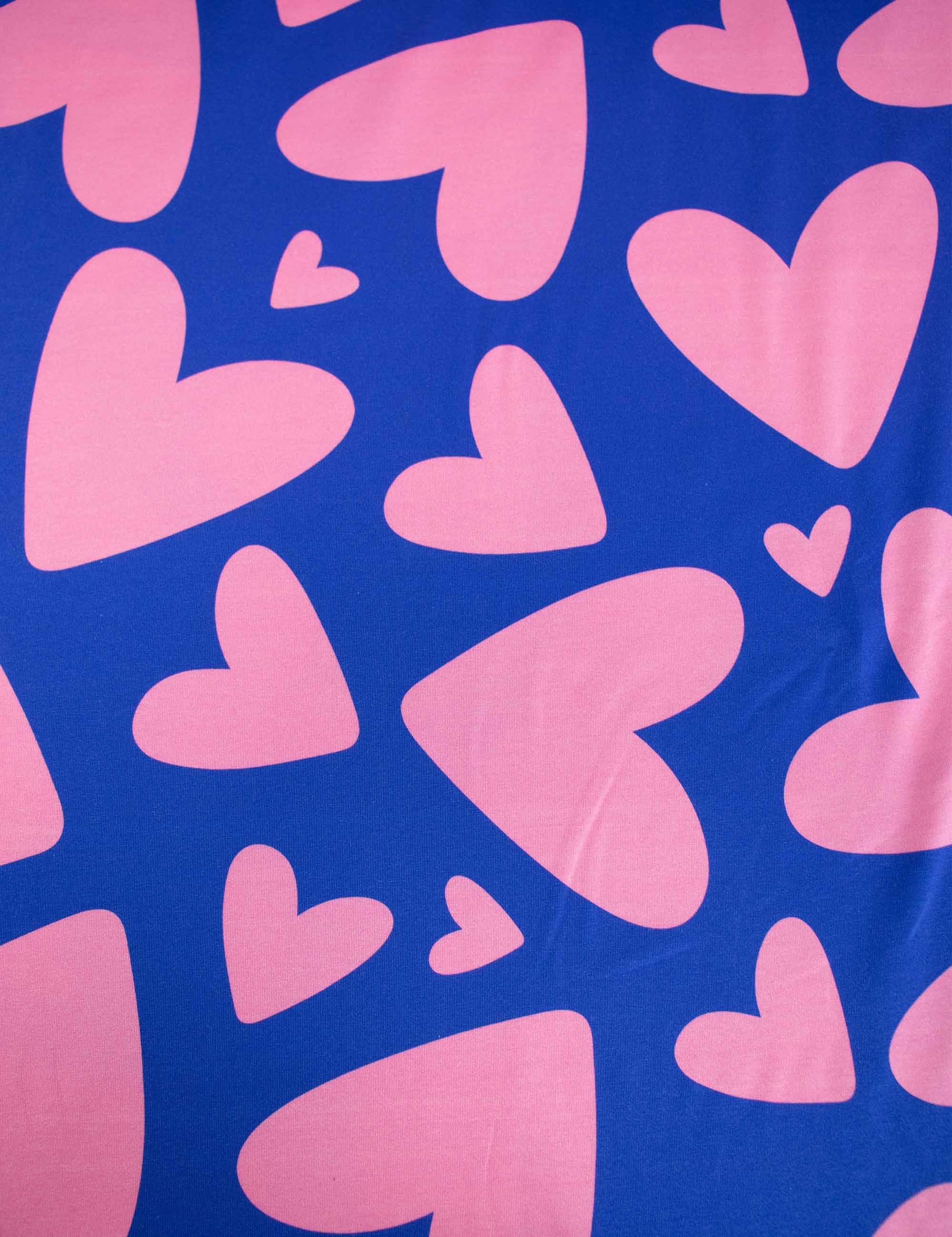 Bold Hearts - Blue | Jersey | 170 cm wide