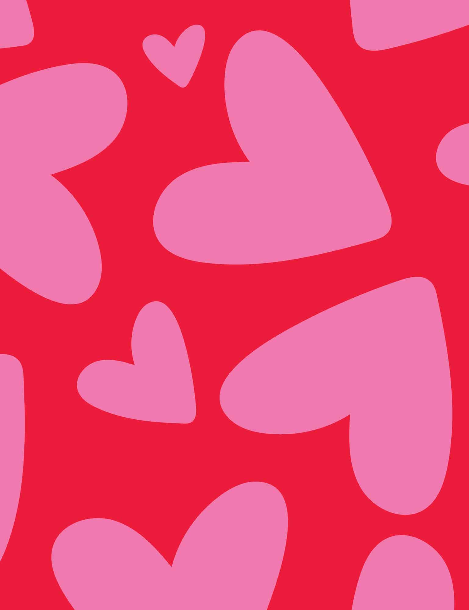 Bold Hearts (B-keuze) - Red | Jersey | 170 cm wide