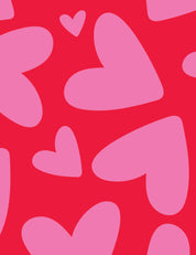 Bold Hearts (B-keuze) - Red | Jersey | 170 cm wide