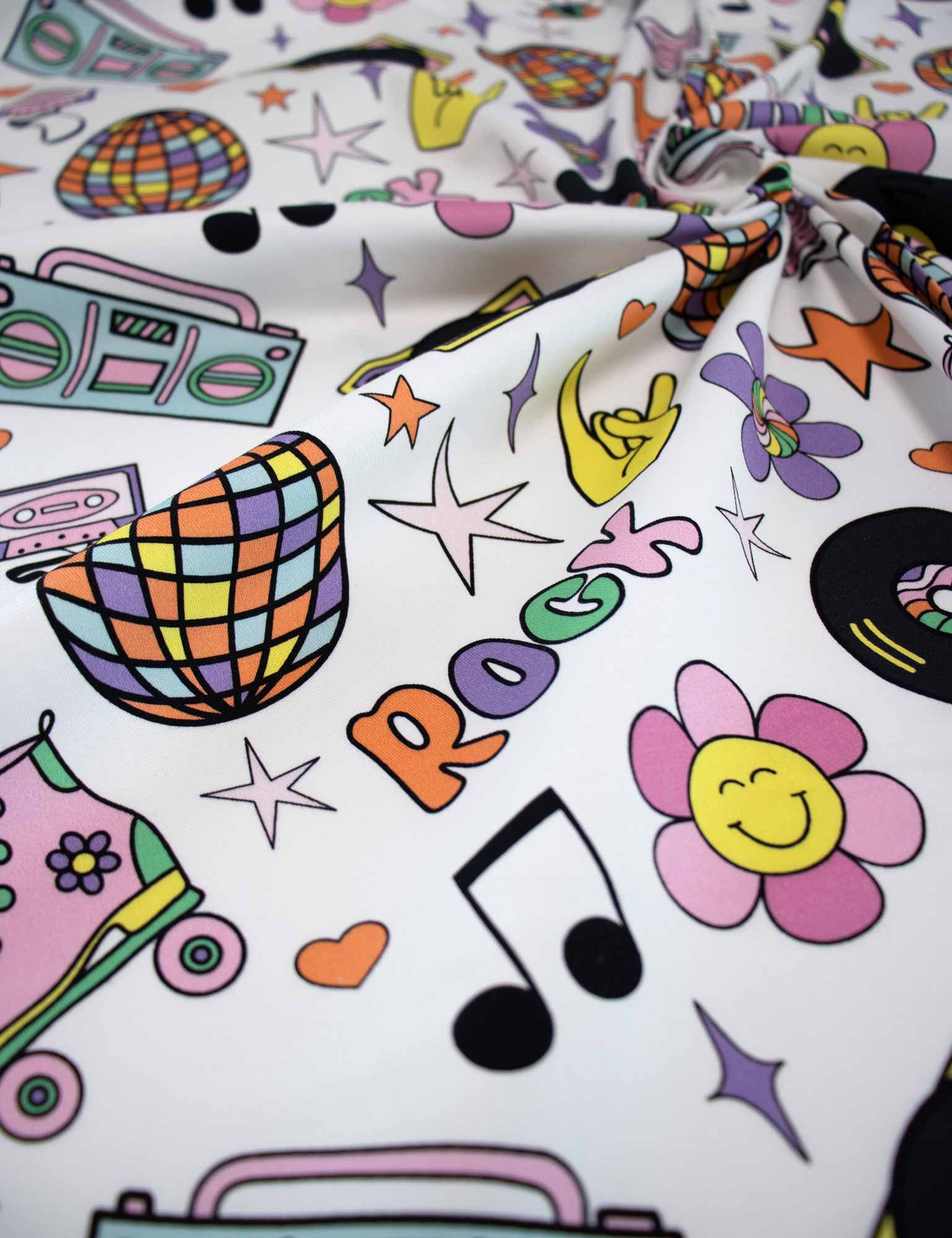 Boogie Vibes | Stretch cotton twill
