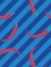 Chili Pop Blue | French Terry | 170 cm wide