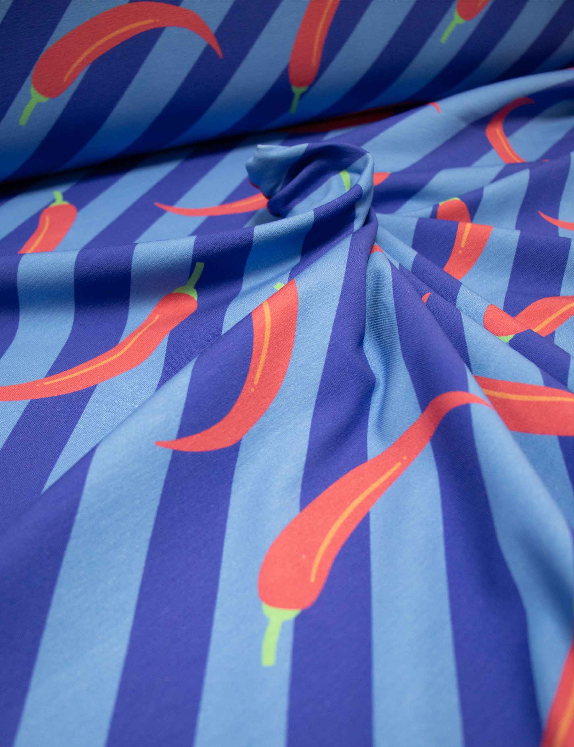 Chili Pop Blue | French Terry | 170 cm wide