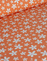 Daisy Pop Bittersweet Orange | Rib jersey | 125 cm wide