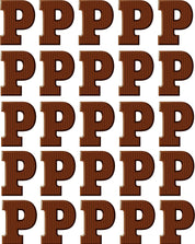 Chocolade letters Piet – All-over transfervel