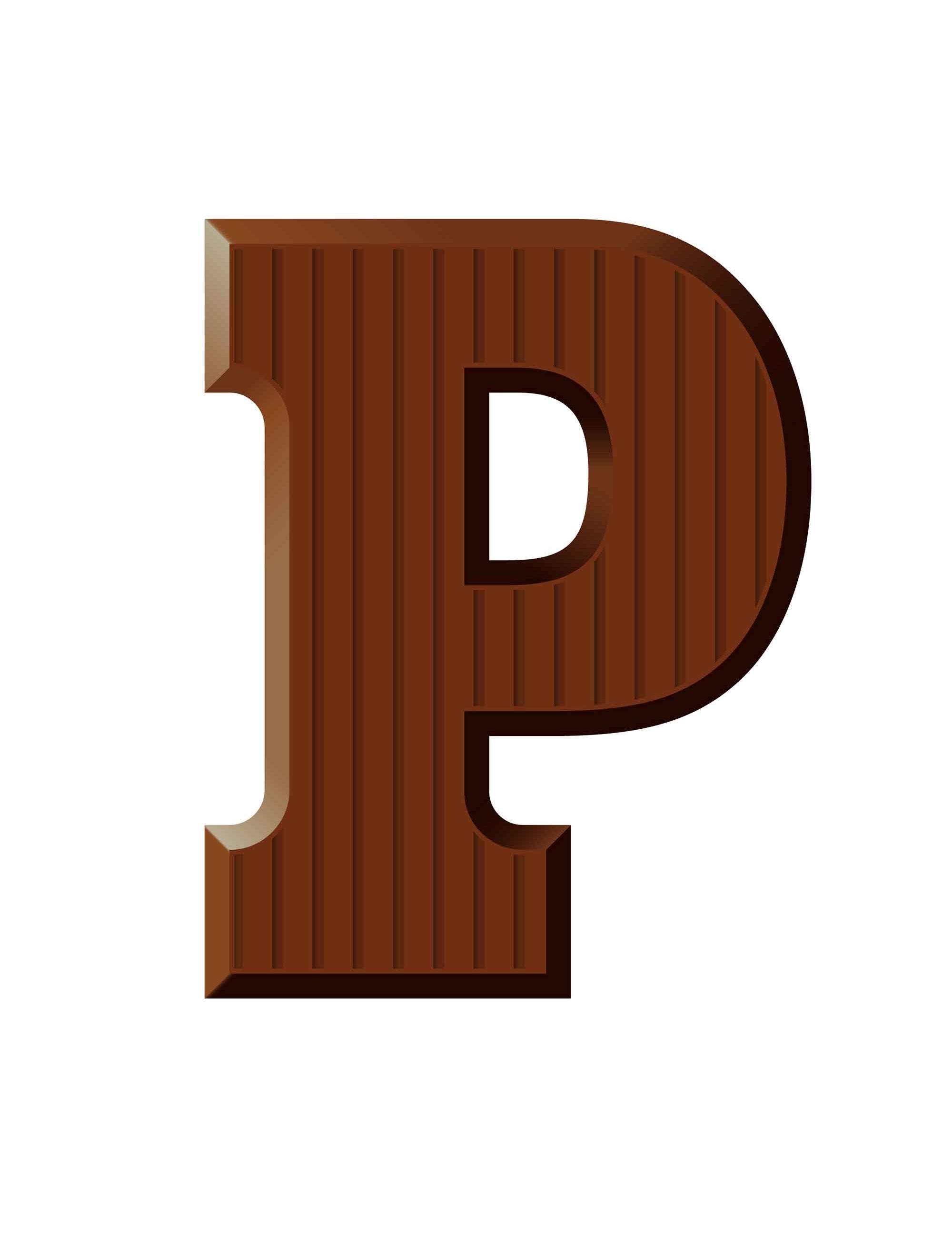 Chocolade letters Piet – All-over transfervel