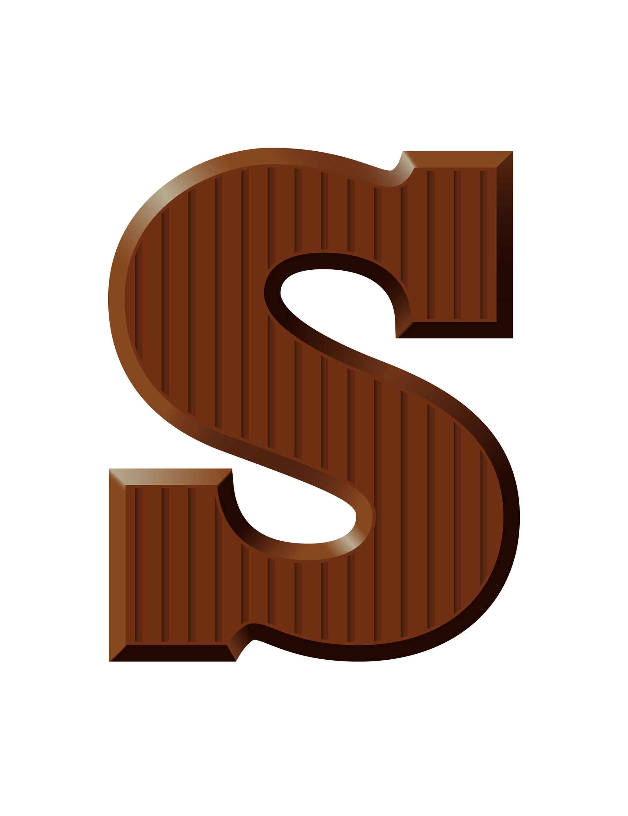 Chocolade letters Sint – All-over transfervel